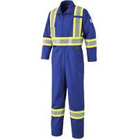 7706 Combinaison ignifuge FR-Tech avec fermetures &agrave; glissi&egrave;re aux jambes, Taille 36, Bleu royal, 9,7 cal/cm² Cintas