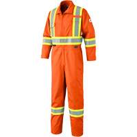7705T Combinaison ignifuge FR-Tech avec fermetures &agrave; glissi&egrave;re aux jambes, Taille 40 (grand taille), Orange haute visibilit&eacute;, 9,7 cal/cm² Cintas
