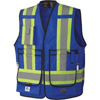 7733 FR-Tech&reg; Flame-Resistant Arc Surveyor's Vest, Small, Royal Blue, 9.7 cal/cm² Cintas