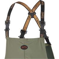 D7020 Dry King&reg; Stretch Bib Pants, X-Small, Polyurethane, Green Cintas