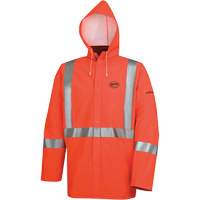 576J Veste de pluie ignifuge haute visibilit&eacute;, Petit, Orange haute visibilit&eacute; Cintas