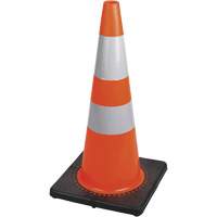 183 Premium Flexible Safety Cone, 28", Orange, 4" & 6" Reflective Collar(s) Cintas