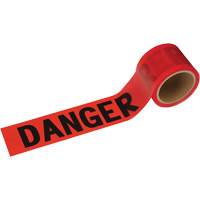 388 Danger Tape, Bilingual, 3" W x 200' L, 1.5 mils, Black on Red Cintas