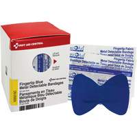 Pansements bleus d&eacute;tectables par d&eacute;tecteurs de m&eacute;taux pour bout de doigt, Bout de doigt, Tissu d&eacute;tectable, St&eacute;rile Cintas