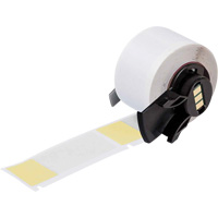 Self-Laminating Wrap-Around Wire & Cable Labels, Vinyl, 1" L x 2.5" H, White Cintas