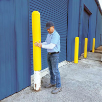 Ultra-Post Protector, 4" dia. x 52" l, Jaune Cintas