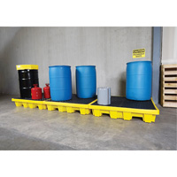 4-Drum Nestable Ultra-Spill Pallet&reg;, 66 US gal. Spill Capacity, 51" x 51" x 10" Cintas