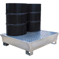 2-Drum Steel Ultra-Spill Pallet&reg;, 68 US gal. Spill Capacity, 47.2" x 31.4" x 17.4" Cintas