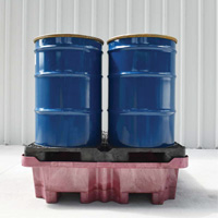 4-Drum Ultra-Spill King&reg; Drum Spill Pallet, 85 US gal. Spill Capacity, 51" x 51" x 17.5" Cintas