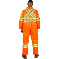 Unlined Safety Coveralls, Small, High Visibility Orange Cintas