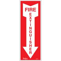 "Fire Extinguisher" Sign, 5" x 14", Vinyl, English with Pictogram Cintas