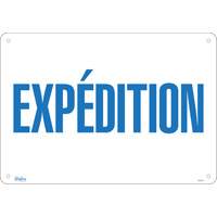 "Exp&eacute;dition" Sign, 14" x 20", Aluminum, French Cintas
