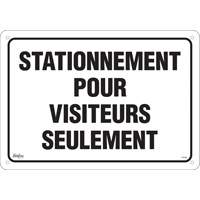 "Stationnement pour visiteurs" Sign, 14" x 20", Aluminum, French Cintas