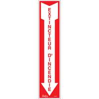 "Extincteur d'incendie" Sign, 4" x 18", Vinyl, French with Pictogram Cintas