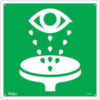 Eye Wash CSA Standard Safety Sign, 12" x 12", Aluminum, Pictogram Cintas