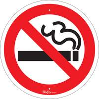 No Smoking CSA Standard Safety Sign, 12" x 12", Aluminum, Pictogram Cintas