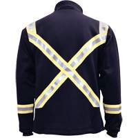 Veste FR ray&eacute;e en molleton &agrave; fermeture &agrave; glissi&egrave;re compl&egrave;te, Petit, Bleu marin Cintas