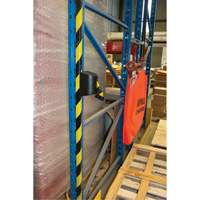 Magnetic Wall Mount Barrier with Magnetic Tape, Plastic, Magnetic Mount, 15', Black and Yellow Tape Cintas