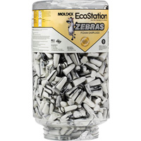 Recharge de bouchons d'oreilles Zebra pour distributeurs de bouchons d'oreilles EcoStation, Vrac - Contenant Cintas