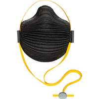 Masques jetables AirWave s&eacute;rie M noirs avec SmartStrap et embout int&eacute;grale en mousse, N95, Certifi&eacute; NIOSH, Moyen/grand Cintas