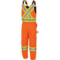 5040 Waterpoof Quilted Safety Overalls, Polyester, Small, High Visibility Orange Cintas
