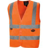 6885 Veste de s&eacute;curit&eacute; haute visibilit&eacute; en tricot chaîne, Orange haute visibilit&eacute;, Petit, Polyester Cintas