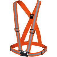 5496 Bretelles de s&eacute;curit&eacute; haute visibilit&eacute;, Orange haute visibilit&eacute;, Couleur r&eacute;fl&eacute;chissante Argent, Taille unique Cintas