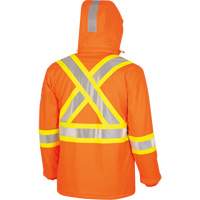 5884 Flash-Gard&reg; FR/Arc-Rated Waterproof Jacket with Hood, Small, High Visibility Orange, 51 cal/cm² Cintas