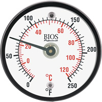 Magnetic Surface Thermometer, Non-Contact, Analogue, 0-250°F (-20-120°C) Cintas
