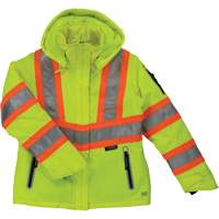 Manteau de s&eacute;curit&eacute; isolant et extensible pour femmes, Polyester, Jaune lime haute visibilit&eacute;, T-petit Cintas