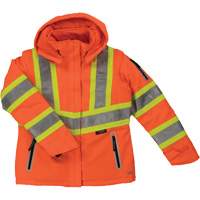 Manteau de s&eacute;curit&eacute; isolant et extensible pour femmes, Polyester, Orange haute visibilit&eacute;, T-petit Cintas