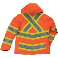 Manteau de s&eacute;curit&eacute; isolant et extensible pour femmes, Polyester, Orange haute visibilit&eacute;, T-petit Cintas