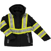Manteau de s&eacute;curit&eacute; isolant et extensible pour femmes, Polyester, Noir, T-petit Cintas