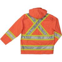 Manteau de s&eacute;curit&eacute; imperm&eacute;able en tissu ind&eacute;chirable Ripstop, Polyester, T-petit, Orange haute visibilit&eacute; Cintas
