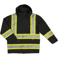 Manteau de s&eacute;curit&eacute; imperm&eacute;able en tissu ind&eacute;chirable Ripstop, Polyester, T-petit, Noir Cintas