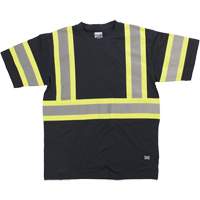 Chemise de s&eacute;curit&eacute; &agrave; manches courtes, Coton, T-petit, Noir Cintas
