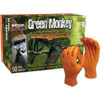 Gants jetables GreenMonkey, Petit, Nitrile, 6 mils, Sans poudre, Orange Cintas