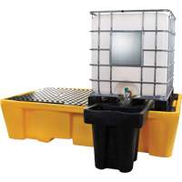 Double palette de d&eacute;versements IBC, Capacit&eacute; de d&eacute;versement 317 gal. US, 89" x 57" x 23" Cintas