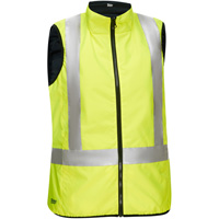 Veste bouffante, enveloppante et r&eacute;versible avec X au dos Bisley pour femmes, Jaune lime haute visibilit&eacute;, Petit, Polyester Cintas
