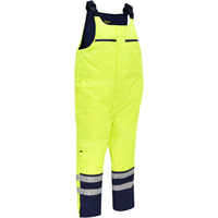 Bisley&reg; Extreme Cold Bib Overall, Polyester, Small, High Visibility Lime-Yellow Cintas