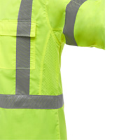 Chemise de travail &agrave; manches longues et X au dos Bisley avec X-Airflow, Poly-coton, Petit, Jaune lime haute visibilit&eacute; Cintas