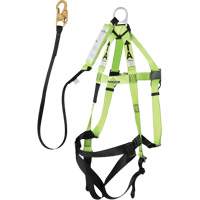 FBH-10000A5440-4 Harnais & longe classe A de 4' avec capacit&eacute; de 220 lb, Combinaison harnais/longe Cintas