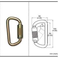 CP-03015-2 Mousqueton zingu&eacute; avec ouverte de portique de 3/4", Acier Cintas