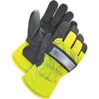 Gants d'ajusteur haute-visibilit&eacute;, Grand, Paume en Cuir fleur de ch&egrave;vre, Doublure en Thinsulate Cintas