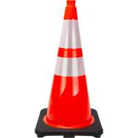 Premium Traffic Cone, 28", Orange, 4" & 6" Reflective Collar(s) Cintas