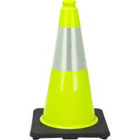 Premium Traffic Cone, 18", Lime Green, 6" Reflective Collar(s) Cintas