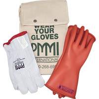 Ensemble de gants isolants en caoutchouc pour l'&eacute;lectricit&eacute;, ASTM classe 0, Taille 8, 11" lo Cintas