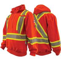 Atlas Guardian&reg; FR/AR Quarter-Zip Hoodies, Men's, X-Small, High Visibility Orange, 18 cal/cm² Cintas