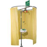 Pipe Mounted Safety Shower Modesty Curtain Cintas