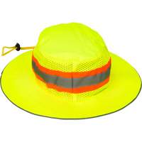 Chapeau de p&ecirc;cheur &agrave; refroidissement par &eacute;vaporation, Lime haute visibilit&eacute; Cintas